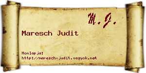 Maresch Judit névjegykártya